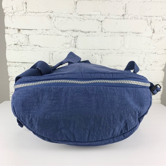Kipling Nylon Harper Blue Expandable Backpack Large Travel Bag - Picture 7 of 14